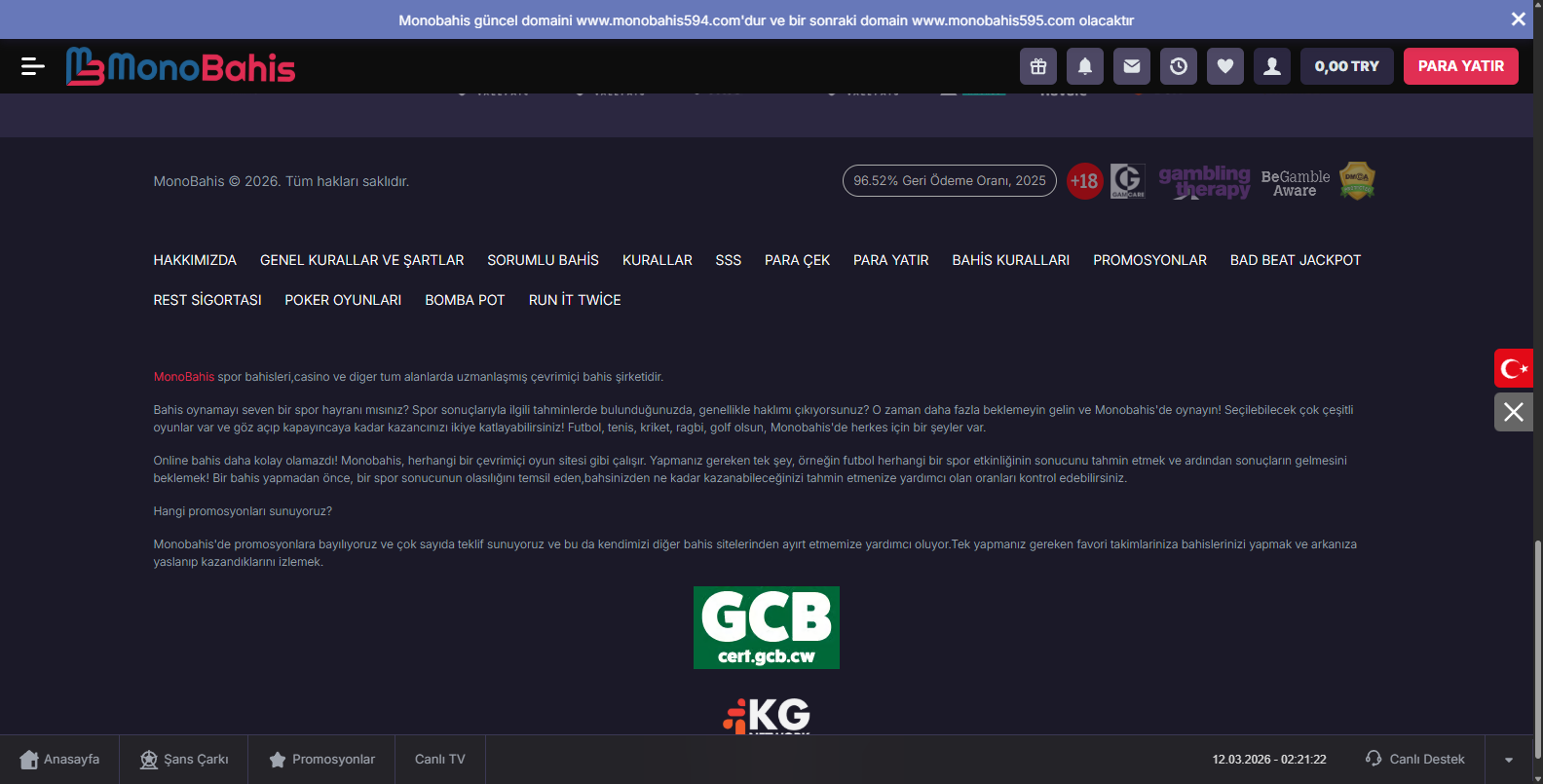 Monobahis Canlı Bahis